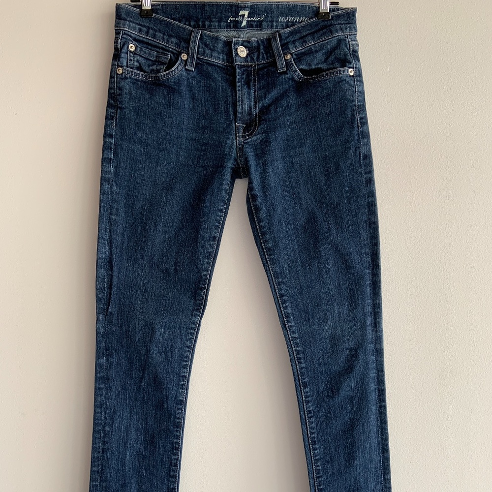 7 FOR ALL MANKIND Skinny Studded Jeans 28 EUC